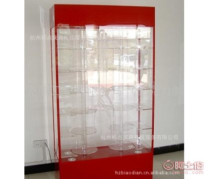杭州有�C玻璃制品化�y品�列柜制作